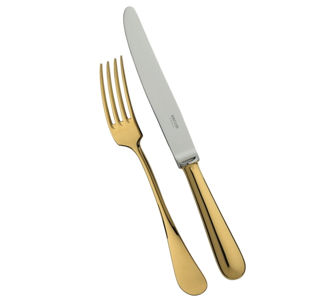 Fish fork in gilded silver plated - Ercuis